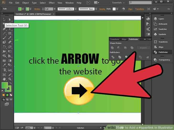Image intitulee Ajouter un lien Hypertexte dans Illustrator Etape 5